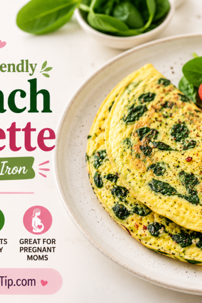 Pregnancy-Friendly Spinach Omelette Packed with Iron