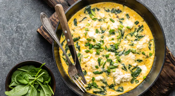 Pregnancy-Friendly Spinach Omelette Packed with Iron