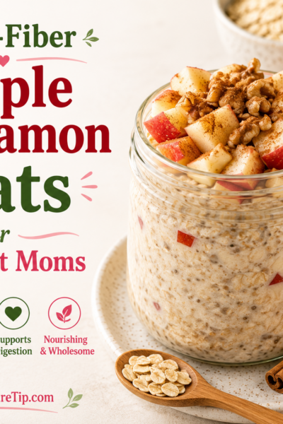 High-Fiber Apple Cinnamon Oats for Pregnant Moms