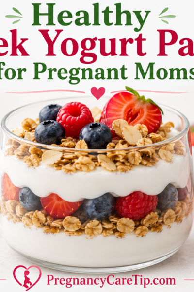 Healthy Greek yogurt parfait for moms
