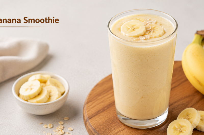 Pregnancy-Friendly Banana Smoothie with Nuts and Seeds