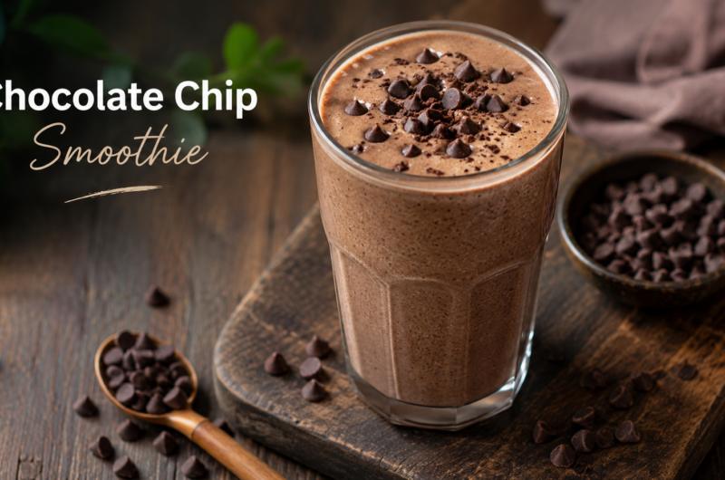 Peanut Butter Chocolate Chip Smoothie for pregnant moms