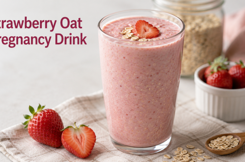 Strawberry Oat Pregnancy Drink