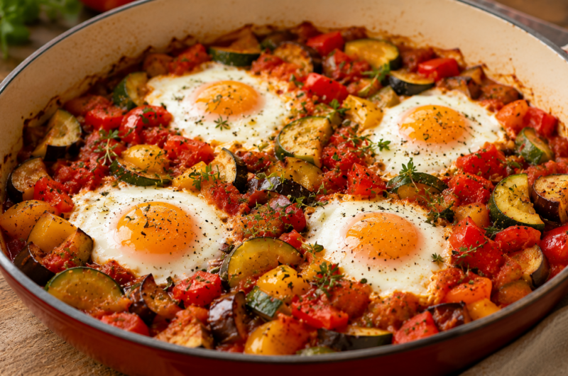 Ratatouille with eggs for Pregnant Women