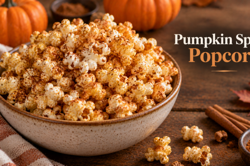 Halloween Style Pregnancy-Friendly Sweet-Salty Pumpkin Spice Popcorn