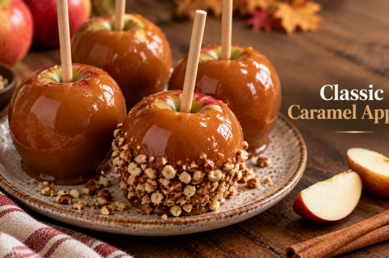 Halloween Style Pregnancy-Friendly Classic Caramel Apples