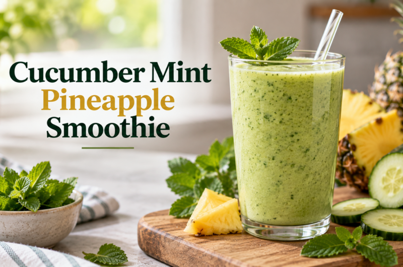 Cucumber Mint Pineapple Smoothie for Pregnant Mom's