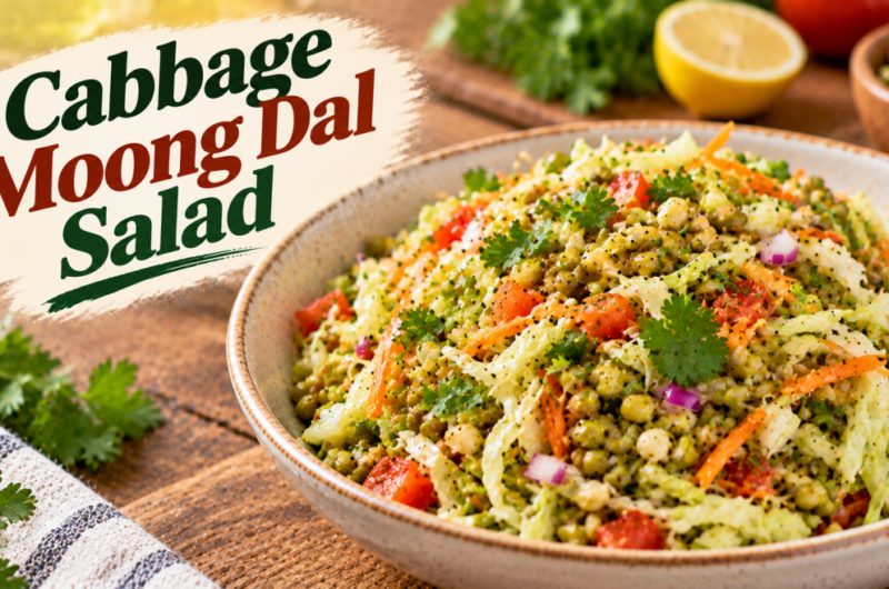 Pregnancy-Friendly Cabbage Moong Dal Salad