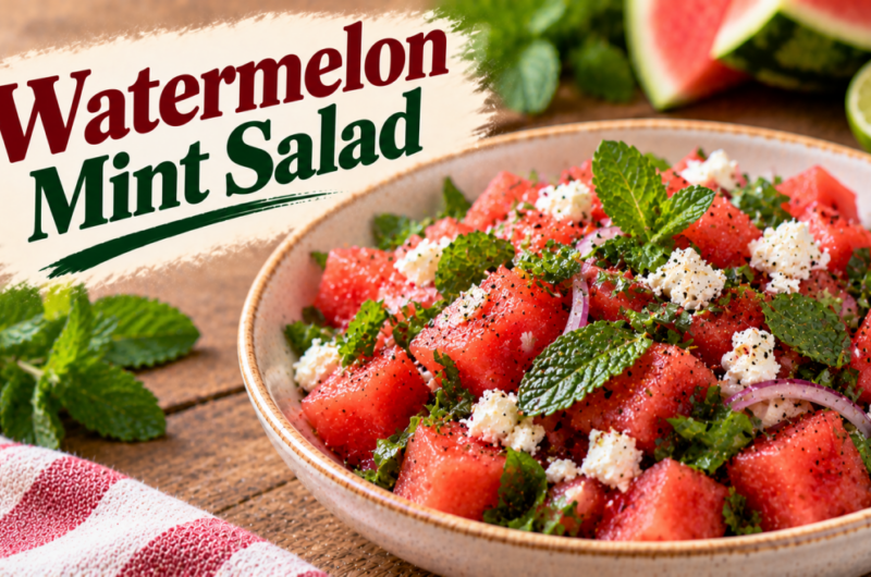 Pregnancy-Friendly Watermelon Mint Salad : Healthy & Nutritious
