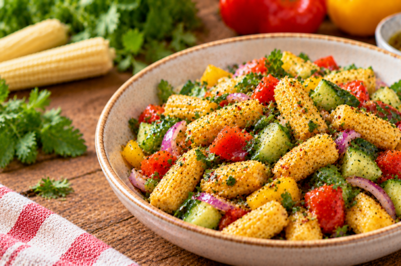 Pregnancy-Friendly baby corn salad: A Nutritious Crunch