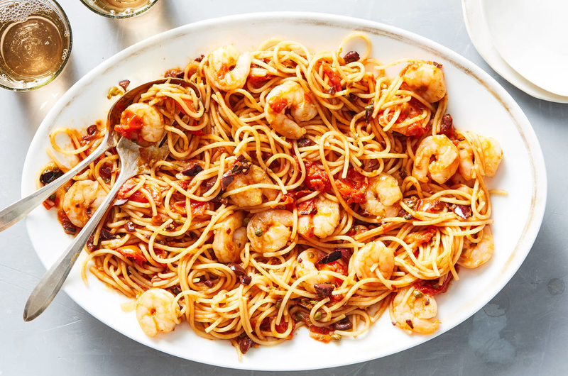 Pregnancy-Friendly Spicy Shrimp Puttanesca