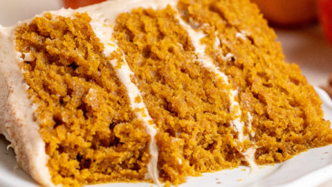 Pumpkin Cake with Cinnamon Cream Cheese Frosting